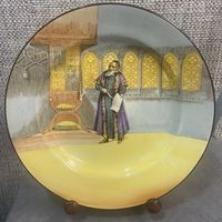 Декоративная фарфоровая тарелка Royal Doulton Shylock. Англия. 1929 год. 24 см