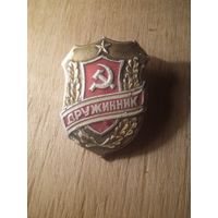 Значок Дружинник СССР с рубля!