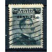 Италия (Королевство) - 1916г. - король Виктор Эммануил III, надпечатка 20 с на 15 с - 1 марка - полная серия, гашёная [Mi 124]. #1-It-20-A-2