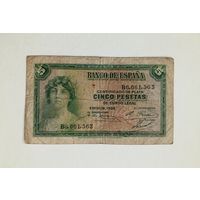 Испания. 5 песет 1935 года.