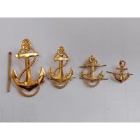 Знаки - эмблемы ВМФ СССР. Якоря.