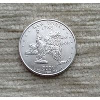 Werty71 США 1 квотер 25 центов 2001  Нью Йорк