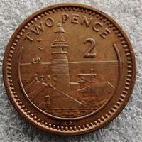 Гибралтар 2 пенса  1989 г.