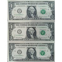 1 Доллар США (Звездная) 3шт.