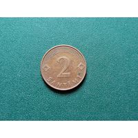 2 сантима Латвия.