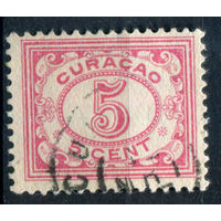 Нидерландские колонии - Кюрасао - 1915г. - цифры, перфорация 12 1/2, 5 с - 1 марка - гашёная [Mi 54]. #3-WB-77-A-1
