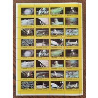 Манама 1970г. Лист марок серии "Космические исследования Луны". Чист.