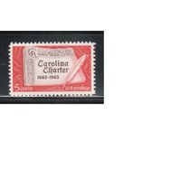 США-1963, (Мих.839),  *   ,  Устав Каролины (одиночка)