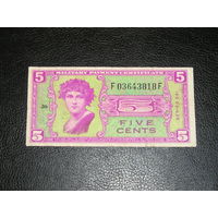 США, Военный Платежный Сертификат, 5 Центов 1958