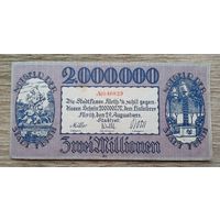 Werty71 Германия Веймар 2000000 марок 1923 банкнота 2 миллиона гроссгельд Фюрт