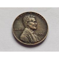 1 цент 1951 г. США