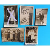 Фото "Свадьба", Гомельщина, 1940-1950-е гг., д.Красное, 4 шт.