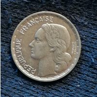 Франция 20 франков, 1950 Подпись 'GEORGES GUIRAUD' в две строки Без отметки МД, KM# 916