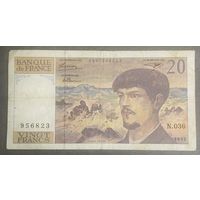 Банкнота Франции 20 франков 1992 год