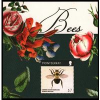 2015 Монтсеррат 1782/B172 Насекомые - Пчелы, Цветы 6,00 евро