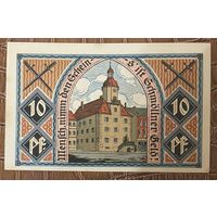 Нотгельд 10 пфеннигов 1921 год. Шмёльн. Веймарская республика