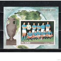 Аджман-1968 Спорт сб Италии  ФУТБОЛ  MNH