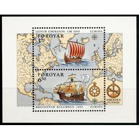 1992 Фарерские острова 233-234/B5 Корабли с парусами / Europa Cept 9,00 евро