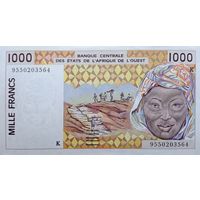 Werty71 Сенегал 1000 франков 1995 аUNC банкнота K