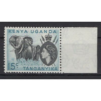 Кения Уганда Танганика 1954** Слоны, Королева Елизавета II  Mi#94