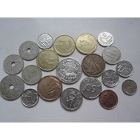 Монеты Бельгии 20шт. без повторов.