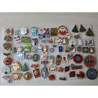 Значки - праздники - Новый год 8 марта 1 мая 1 сентября 9 мая