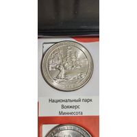США. 25 центов (квотер) Национальные парки Вояжерс 2018