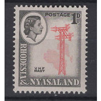 Родезия и Ньясаленд / Rhodesia & Nyasaland 1959-62** 1D, марка из серии