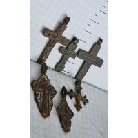 С 1 РУБЛЯ !  ЛОТ ШЕСТЬ НАТЕЛЬНЫХ КРЕСТИКОВ .