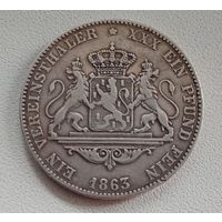 Вереинсталер ( Союзный) Герцогство Нассау 1863 год
