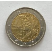 2 евро Австрия 2018 100 лет Австрийской Республике