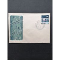 Польша 1971 КПД с маркой из блока Mi.47 "Советский космический корабль с "Луноходом-1"" (спецгашение) Mi.2122 каталог 2.50 евро