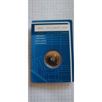 2 рубля Беларусь.2025 История железной дороги. Паровоз.