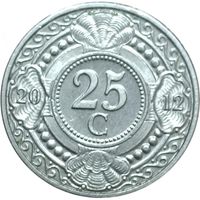 Нидерландские Антильские острова 25 центов, 2012 UNC
