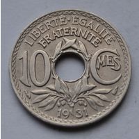 Франция, 10 сантимов 1931 г.