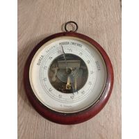 Барометр антикварный. Польша. Красное дерево, медь с позолотой. G. Gerlach. 19 век.