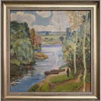 Доморад В.А. Пейзаж. Холст, масло. Размер 38х38 см.