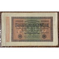 Банкнота 20000 марок 1923 год. Веймарская республика.