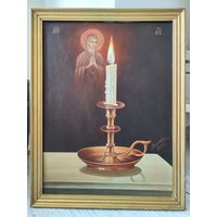 Картина маслом , В. Мельников "Гори, моя свеча" 2007