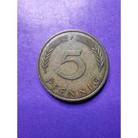 Германия ФРГ 5 пфеннигов 1991 F