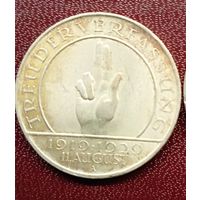 3 марки 1929А. 10 лет Веймарской конституции