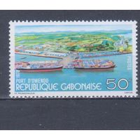 [1622] Габон 1978. Порт.Корабли у  причала. MNH