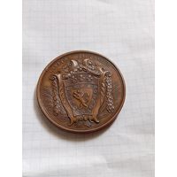 Красивая большая памятная медаль 1786 года. Франция. Благодарность Людовика 16 жителям города Пуатье и его интенданту.