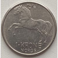 Норвегия 1 крона 1967 г.