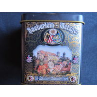 Металлическая коробка из-под шоколадных конфет (Германия, 80х55х90 мм)