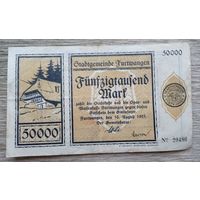 Werty71 Германия 50000 марок 1923 Гроссгельд Фуртванген Баден-Вюртемберг