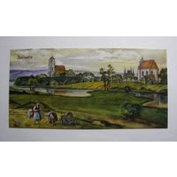 Заславль 18 столетия. Рисунок-реставрация В.Стащенюка.