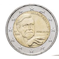 2 евро 2018 Германия Гельмут Шмидт дворы A G F D J UNC из ролла на выбор