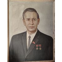 ПЕТР МИРОНОВИЧ МАШЕРОВ.  ПРЕКРАСНЫЙ ЧЕЛОВЕК И ТОЛКОВЫЙ ПОЛИТИК.  Холст, масло. Большая работа:  80*60 см. Художник не известен. Возможен обмен на монеты серебро