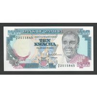 Замбия 10 квача 1989 года. Тип Р-31b. Состояние UNC